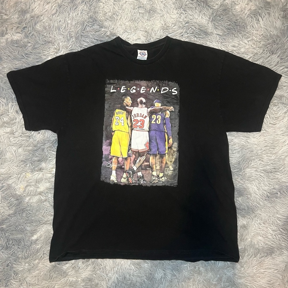 Legends Black Tee – Kobe, Jordan, LeBron (Friends Style)